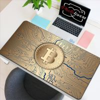 แผ่นรองเมาส์ แผ่นรองเมาส์คอมพิวเตอร์ แผ่นรองเมาส์ Bitcoins พรมสำนักงาน Mousepad Xxl Deskpad Desk Protector PC อุปกรณ์เสริมเครื่องเกม Mausepad