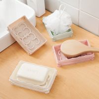 ☌ European carving Soap Box Draining Practical Easy Clean Soap Dish Bathroom Candy colors Soaps Dish Box 13.5x8.6x2.8cm