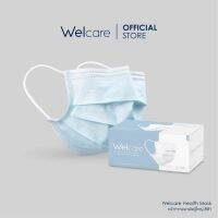 Welcare Mask หน้ากากอนามัยผู้ใหญ่ แบบกล่องบรรจุ 50 ชิ้น (มาตรฐาน มอก. เลขที่ 2424-2562) สีขาว