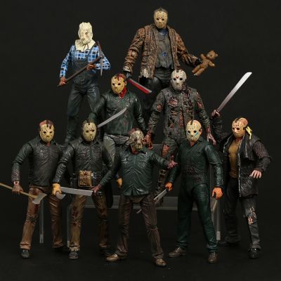 NECA ของเล่นฮาโลวีนหนัง Jason สุดยอดของเล่นตุ๊กตาขยับแขนขาได้สยองขวัญ