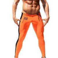 Celana Panjang Legging วิ่งออกกำลังกายมีถุงน่องสำหรับเล่นกีฬาสำหรับผู้ชายกางเกงเล่นบาสเก็ตบอลแห้งเร็วกางเกงวิ่งมีแบรนด์