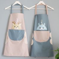 Men and women of household kitchen cooking waterproof and oil proof print cartoon overall overalls erasable hand apron