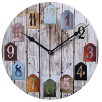 [COD] European-style Spanish retro European and wooden wall clock quartz silent watch