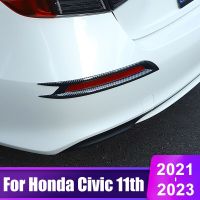 For Honda Civic 11Th Gen 2021 2022 2023 ABS Carbon Fiber Car Rear Fog Light Frame Trim Cover Stickers Car Accessories