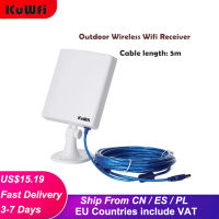 KuWfi 150Mbps Wireless Network Card Wifi Receiver High Gain 14dBi Antenna 5m Cable USB Adapter High Power Outdoor Waterproof