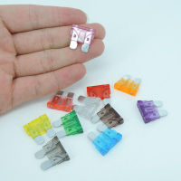 10pcs ใบมีดขนาดกลางฟิวส์สังกะสี Pins 1A 2A 3A 5A 7.5A 10A 15A 20A 30A 40A 50A ติดตั้งสำหรับรถบรรทุกรถยนต์ผู้ถือ 19 มม.-Youerd