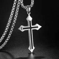 Vintage Mens Jewellery 2022 New Cross Men S Titanium Steel Necklace Domineering Korean Fashion Couple Pendant Collare Para Mujer