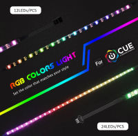 WS2812B RGB LED Strip,Addressable 40CM IP65 Digital Light Strip For PC Case,For Corsair iCUE Interface Computer Motherboard