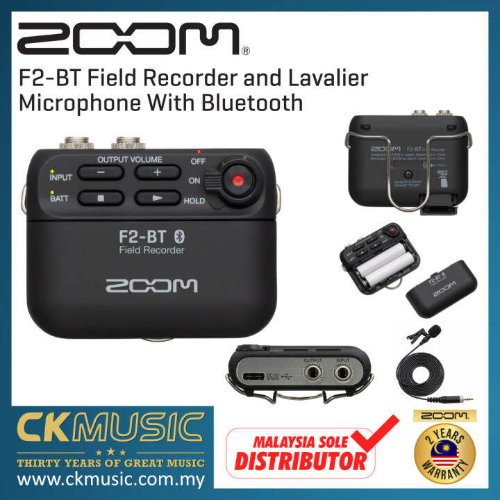 Zoom F2BT Field Recorder and Lavalier Microphone With Bluetooth Lazada