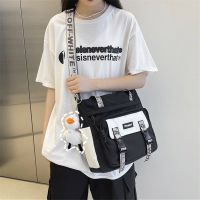 hot style 2023 New Kong Fashion Shoulder Mens Large Capacity Canvas Female Student Class Crossbody School