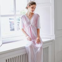 --dmq230731❡❦✺ American Middle East hot wind big yards Victoria leisurewear fat mm net yarn lace dress nightgown