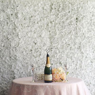[AYIQ Flower Shop] ประดิษฐ์ผ้าไหมไฮเดรนเยียดอกไม้ผนังแผงตกแต่งงานแต่งงานฉากหลังตกแต่งบ้านดอกไม้ปลอม60cmX40cm
