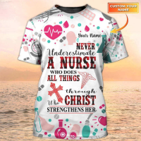 Never Understimate A Nurse Who Does All Things Christ T-Shirt, Nursing Custom Sh {in store}