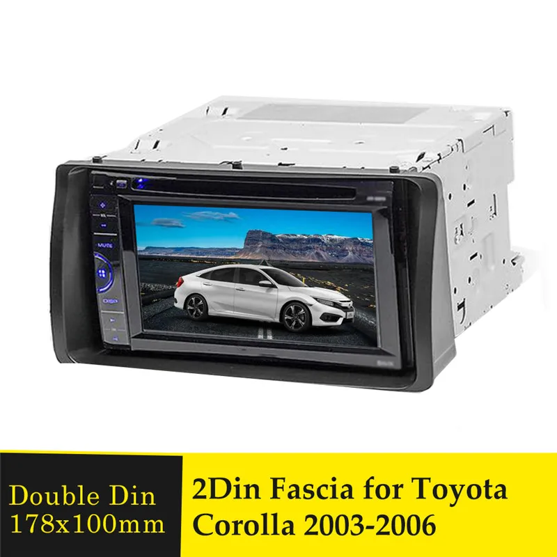 Bảng Điều Khiển Radio Xe Hơi 2 Din Khung Thiết Bị Khung DVD Cho Toyota  Corolla 2003-2006 