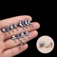 1 Piece Internally Thread Labret Lip Stud Flat Head Helix Lobe Earrings 16Gauge Piercing Body Jewelry