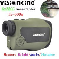 【LZ】✑  Visionking-Telêmetro Laser Digital Portátil Medição de Distância Altura do ângulo para caça ao ar livre Monocular Golf BAK4 600m 6X25
