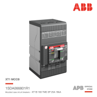 ABB เบรกเกอร์ MCCB Tmax XT1B 160 TMD 25-450 3p F F 18kA