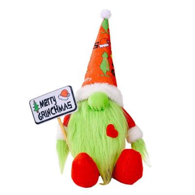Green Elf Christmas Gnomes Decorations Swedish Tomte Plush Gnomes Handmade Faceless Doll Holiday Gnomes for Table Shelf Home security