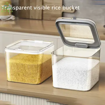 Kitchen Sealed/plastic Moisture-proof Rice Barrel & Flour Storage Container  With Lid For 20kg Grains