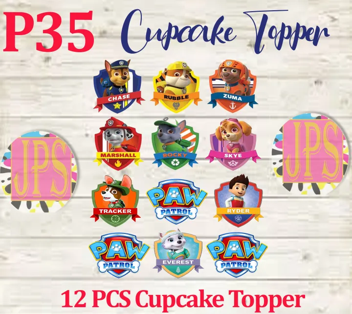 Paw Patrols Theme Cupcake Topper Lazada Ph