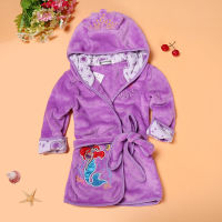 Autumn Winter Unisex Kids Flannel Bathrobe Childrens Cartoon Bathrobes Multi-Color Boys and Girls Cotton Fleece Home Night Gown