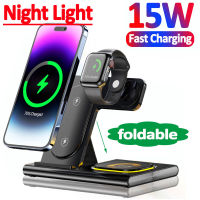 15W Wireless Charger Stand 3 In 1สำหรับ 14 13 12 Pro Max 11 X XR 8 Fast Charging Dock Station สำหรับ 8 7 6