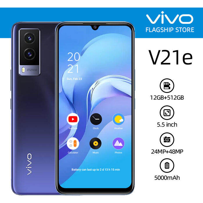 Vivo V21E Original Cellphone Big Sale Smart Phone 2022 12+512Gb Cheap