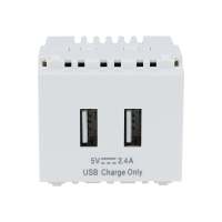 เต้ารับ USB PHILIPS 2 ช่อง LEAF 2.4 แอมแปร์ สีขาวUSB SOCKET PHILIPS LEAF 2-OUTLET 2.4A WHITE **มีบริการชำระเงินปลายทาง**