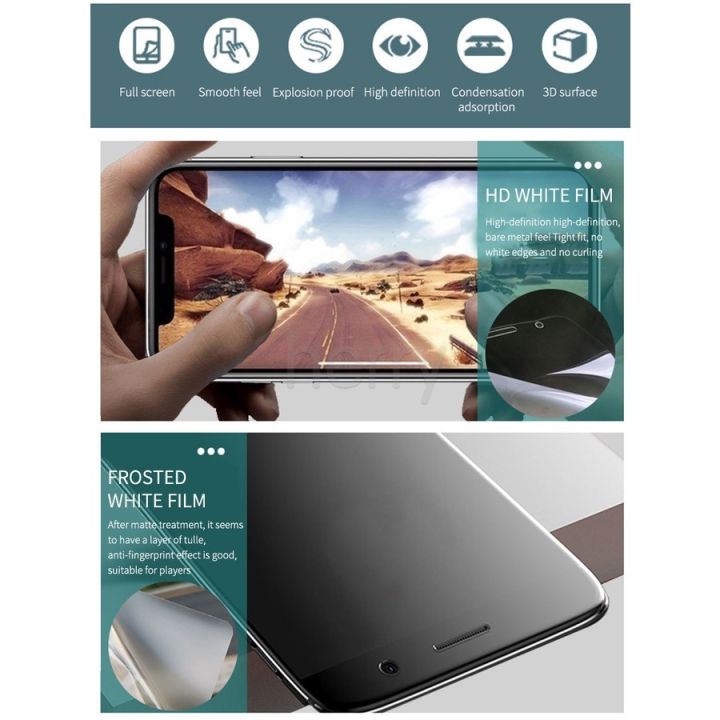 ซอฟท์แมท-tpu-ฟิล์มสำหรับ-สำหรับ-iphone-13-12-mini-11-pro-xr-x-xs-max-7-8-6-6s-plus-se-2020-ป้องกันลายนิ้วมือด้านหน้าฝ้าตัวป้องกันหน้าจอ