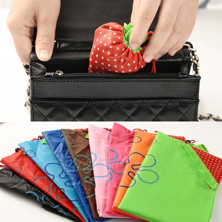 reusable-nylon-foldable-fashion-shopping-bags-strawberry-tote-eco