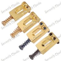 WK-6 Pcs Gold Concave Tyle Guitar Bridge String Saddles For Electric Guitar Replacement (Black Screw &amp; Gold Screw for choose)