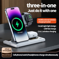 3 In 1 30W Wireless Charger Stand สำหรับ 14 13 12 Pro Max 8 7 Samsung Watch 5 Fast Charging Dock Station