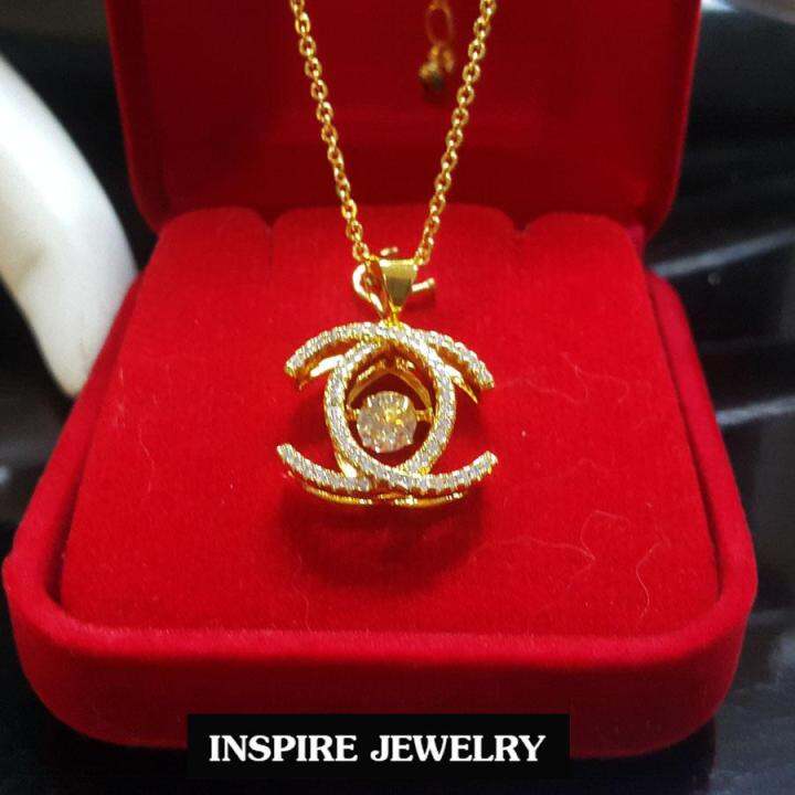 inspire-jewelry-จี้เพชรcz-พร้อมสร้อยคอ-งานแฟชั่นอินเทรนสุดๆ-มีเพชรดุ๊กดิ๊กเม็ดกลาง-เพชรน้ำงาม-เล่นไฟสุดๆ-ฝังหนามเตย-งานจิวเวลลี่-ใส่กับเสื้อผ้าไทย-ชุดไทย-ผ้าสไบ-หรือใส่ประดับ-ผ้าซิ่น-ผ้าถุง-ผ้าไหม-ตาม