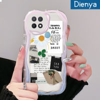 เคส Dienya สำหรับ OPPO เคส A15 A15s A35 4G เคสแฟชั่นลายหญ้านำโชคหลากสีเนื้อครีมน่ารักเคสมือถือกันกระแทกแบบใสนิ่มเคสป้องกันซิลิโคนโปร่งใสลายกล้องถ่ายรูปที่สร้างสรรค์