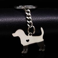 Labrador Dog Keychain Jewelry Silver Color Stainless Steel Animal Key Chain for Women Fashion Jewelry chaveiros K942S01 Key Chains