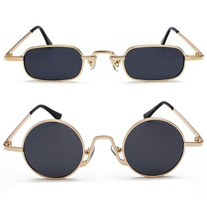 2Pcs Retro Punk Glasses Clear Sunglasses Female Retro Sunglasses Men ...