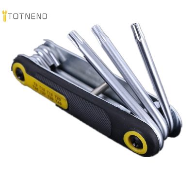 【CW】 8 1 Folding Screwdriver Set Torx Bits Hexagon Phillips Flat Screw Driver