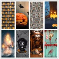 3D Halloween Element Decoration Door Sticker Self-adhesive Removable PVC Mural For Home Party Decor Poster Wallpaper deursticker