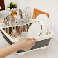 Foldable Dish Rack Kitchen Storage Holder Drainer Bowl Tableware Plate Portable Drying Rack Home Shelf Dinnerware Organizer