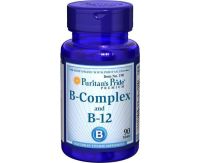 วิตามินบี  B-Complex And Vitamin B-12 Puritans Pride 90Tablets