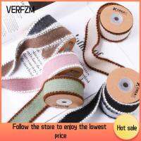 VERFZM SHOP 10Yards ความกว้าง23มม. ริบบิ้นขนมิงค์ลายทาง อุปกรณ์เย็บปัก เครื่องแต่งกายชุดเดรส ตัดแต่งด้วยผ้าทอ คลิปโบว์ติดผม ถักอย่างหนา ริบบิ้นผ้ากำมะหยี่ เครื่องประดับศีรษะงานฝีมือ