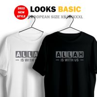 Ready StockUNISEX Cotton Allah Is With Us Hari Raya 2022 Ramadan Islam T-shirt Women Men Baju Murah Lelaki Tee Top