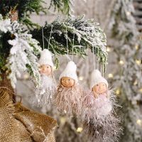 【CW】 New Year Gift Cute Christmas Plush Angel Doll Xmas Tree Ornament Noel Decor white doll Christmas Decoration for Home