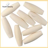 YOUTH BEAUTY 50Pcs 1445MM ไม้ที่ยังไม่เสร็จ ไม้ที่ยังไม่เสร็จ วงรีทรงรี ไม้ธรรมชาติธรรมชาติ ลูกปัดรูปวงรี งานทำมือ รูปทรงกระบอกทรงกระบอก งานฝีมือดีไอวาย