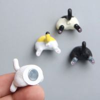 4Pcs Creative Realistic Cat Butt Refrigerator Magnets Photo Holder Cute 3D Funny Animal Office Calendar Whiteboard Magnet Home