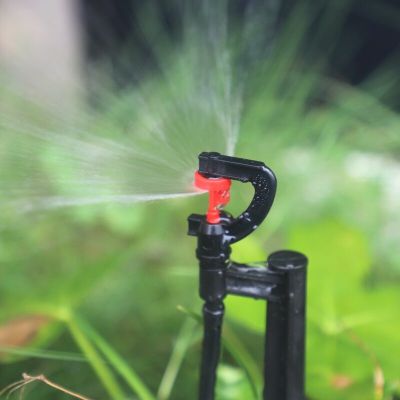 ；【‘； Greenhouse Irrigation Nozzle Garden Watering Atomization Sprinkler Misting Emitters Refracting Rotatable Nozzle