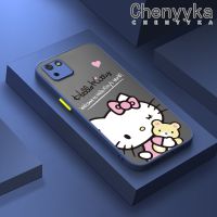 Chenyyka เคสปลอกสำหรับ Huawei Y5P เคสกรณีการ์ตูนน่ารักคิตตี้แมวฝ้าใสฮาร์ดโทรศัพท์ปลอกสาวหวานกันกระแทกซิลิโคนเต็มปกหลังกล้องป้องกันกรณี