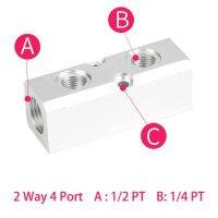 ตัวแยกอะลูมิเนียม1/2 "พอร์ตด้าย Pt 2 3 4 5 6 7 8 9 10ทาง1/4ท่ออากาศนิวเมติกตัวเชื่อมสายต่อโทรทัศน์