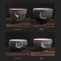 Rui Ching Cheung Crane ถ้วยชา handmade stoneware เตาเผาอบ R ถ้วยส่วนบุคคล Master ถ้วยถ้วยถ้วยถ้วยชาถ้วยชา