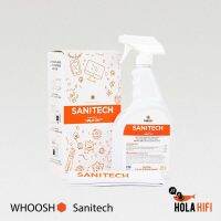 SANITECH By WHOOSH! Screen Cleaner, Electronic Device Disinfectant &amp; Surface Sanitizer, Kills 99.99% of Harmful Bacteria &amp; Viruses, EPA Approved!, (32 Oz W/Cloth) น้ำยาฆ่าเชื้อโรค และทำความสะอาด แบบไม่ต้องล้างออก สามารถใช้กับสิ่งของที่สัมผัสกับอาหาร